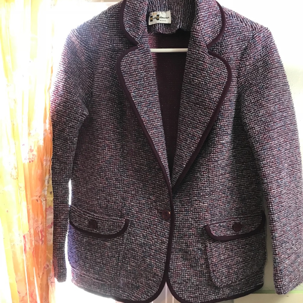 Vintage 70s Marty Gutmacher Purple Blazer